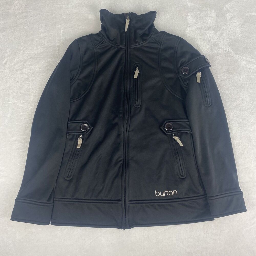 Burton DryRide Full Zip Jacket Womens Extra Small Black Pockets Winter Casual